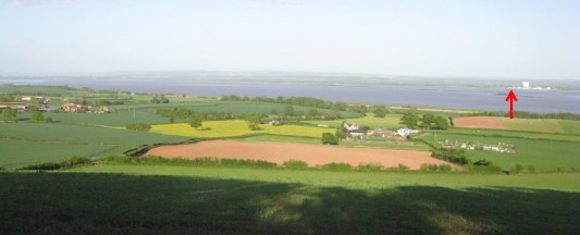 WIND TURBINE LOCATION to SCALE 03 from HANLEY LANE & BOUGHSPRING