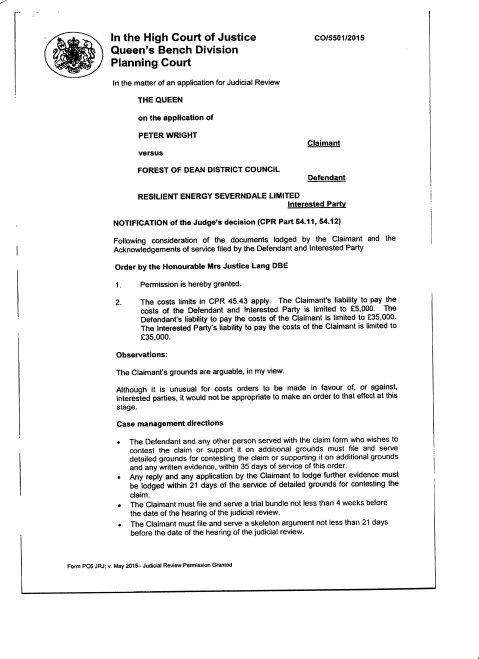 HIGH COURT re JR 01 P1 07-Jan-2016